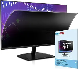 Photo 1 of  FILMEXT [2023 Upgrade 27 Inch Removable Privacy Screen Filter for 16:9 All-in-One Desktop/Frameless Computer Monitor, Bubble Free Anti Spy Blue Light Filter for Computer 