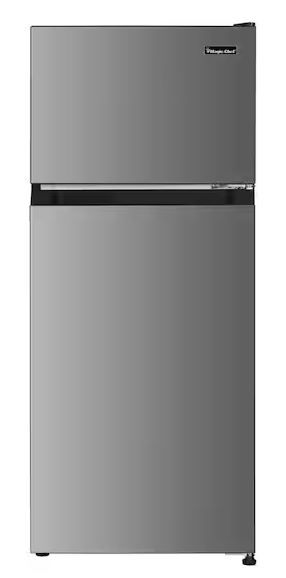 Photo 1 of 18.5 in. 4.5 cu.ft. 2-Door Mini Refrigerator in Platinum Steel with Freezer
