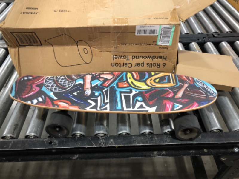 Photo 2 of (CHARGER DOES NOT WORK. SKATEBOARD ONLY) DREAMVAN 350W Electric Skateboard with Remote Control, 12.4 MPH Top Speed, 7 Layers Maple Electric Longboard, E Skateboards for Teenager and Adults
