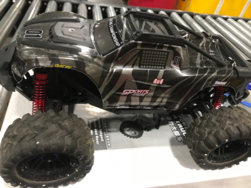 Photo 2 of FUUY RC Cars for Adults 1:10 Large Remote Control Car 45KPH High-Speed RC Truck with 2 Batteries All Terrain Waterproof Off Road Fast RC Car with 550 Power Motor Toys Gift for Youth 1:10 Brushed