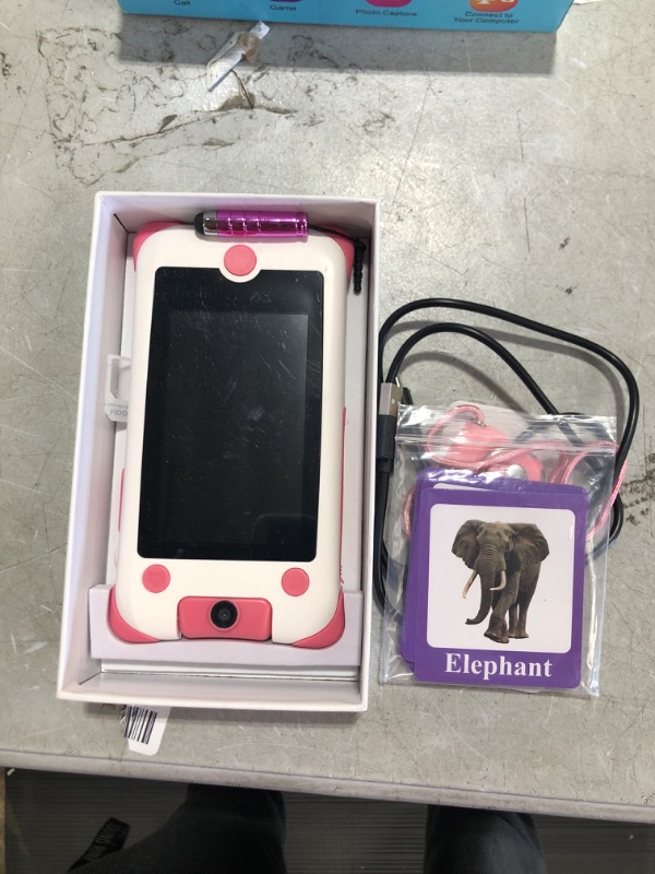 Photo 2 of Kids Phone Support Calls Parental Control Kids Cell Phone with Games Learning Toy Phone for Kids Age 3-8 Christmas Birthday Gifts Toddler Phone with Flip Camera WiFi Bluetooth Music Player-Pink S11 Pink