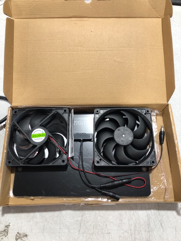 Photo 1 of Solar Panel Fan Kit,10W Solar Powered Dual Fan Kits,Solar Fan for Small Greenhouses,Doghouses, Sheds,and Other Enclosures(with 2 Fans)