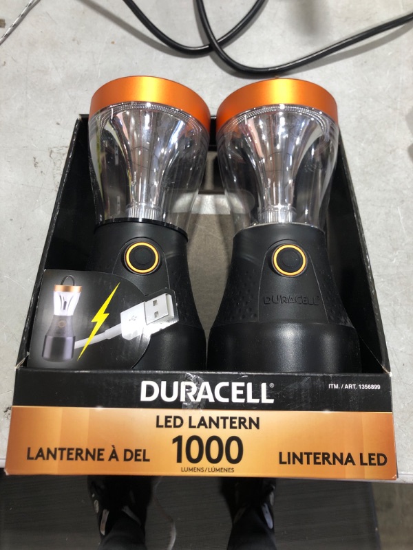 Photo 2 of Duracell 1000 Lumen Lantern 2 Pack