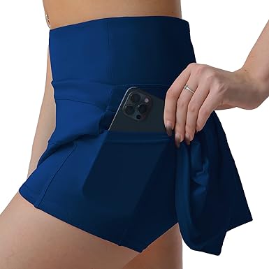 Photo 1 of Husnainna High Waisted Pleated Tennis Skirt with Pockets Athletic Golf Skorts for Women Casual Workout Built-in Shorts Size 6