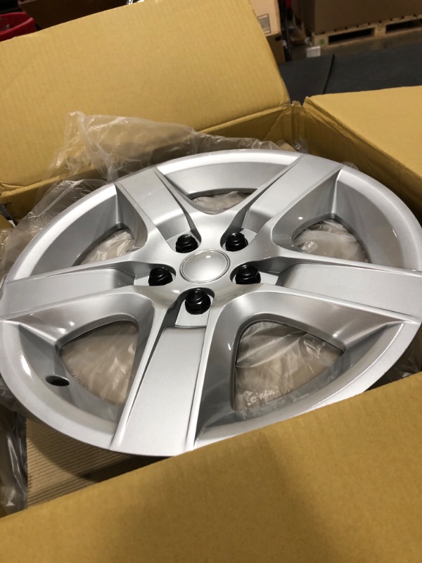 Photo 2 of 17 inch Hubcaps Best for 2008-2011 Chevrolet Malibu - (Set of 4) Wheel Covers 17in Hub Caps Rim Cover - Car Accessories for 17 inch Wheels - Snap On Hubcap, Auto Tire Replacement Exterior Cap