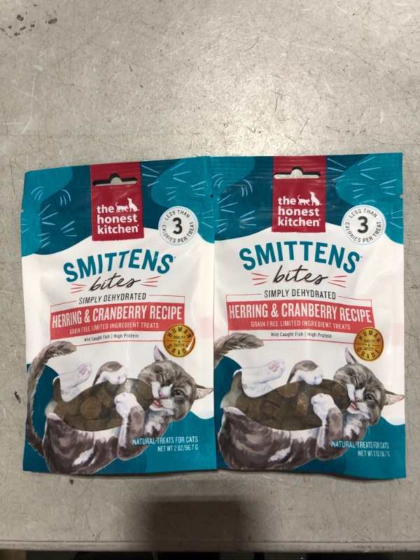 Photo 2 of 2 Pack The Honest Kitchen Smittens Bites: Round Herring & Cranberry Cat Treats, 2 Oz Bag