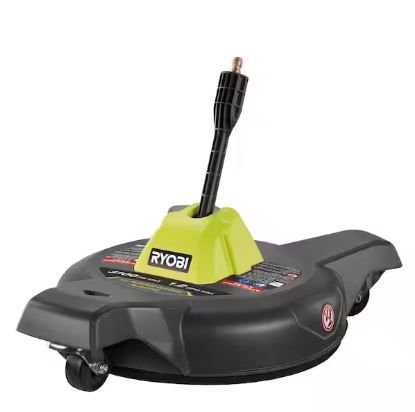 Photo 1 of 12 in. 3100 PSI Electric Pressure Washer Surface Cleaner with Caster Wheels
