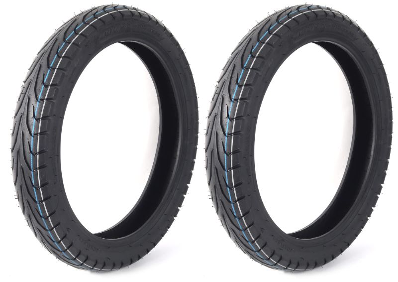 Photo 1 of (2-Pack) Front Motorcycle Tires 100/90-19 57h Black Wall, AR-PRO Replacement Motorcycle Tubeless Front Tires - Bias Ply for Higher Load Capacity - Street Tire Treads with Efficient Rain Grooves 2 Pack - 100/90-19 Front Tires