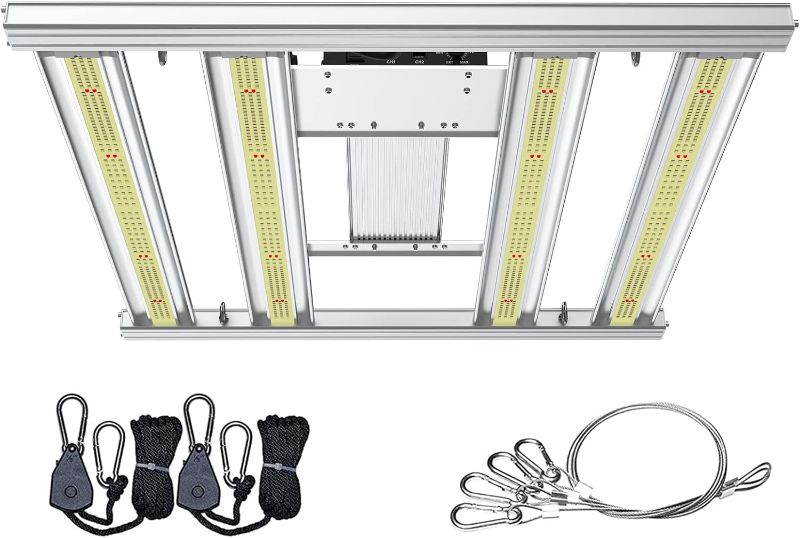Photo 1 of LED Grow Lights 3x3ft Full Spectrum Grow Light with Upgraded 896pcs Samsung Diodes GP-3000 IR UV Foldable Dimmable Plant Light Daisy Chain 2.9?Mol/J Commercial Grow Lights for Indoor Plants Veg Bloom