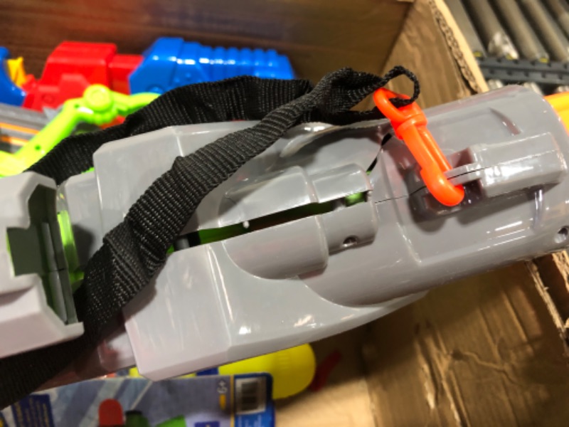 Photo 1 of BOX LOT OF ASSORTED TOY WATER GUNS, VARIOUS STYLES, SOME DAMAGED/USED