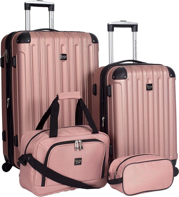 Photo 1 of  Travelers Club Expandable Midtown Hardside 4-Piece Luggage Travel Set, Rose Gold 