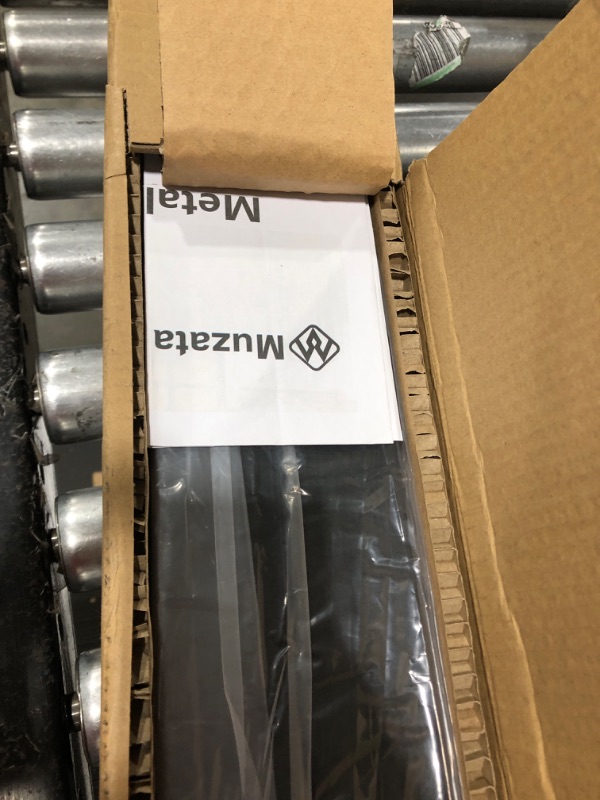 Photo 1 of Muzata 2Pack Undrilled Aluminum Side Mount Post 42"x2"x2" (Post Body 47") Adjustable Top Cable Railing Post Assembled Black Finish Wood Concrete Level Deck Angle Stair, PW01 BNAL