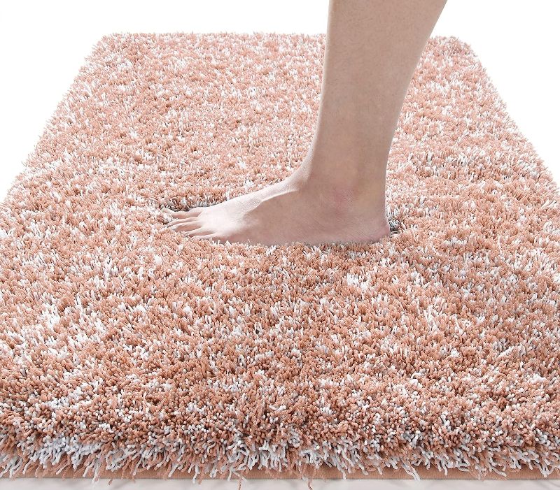 Photo 1 of  Bath Rugs, Plush Bath Mats for Bathroom Non Slip, Water Absorbent Microfiber Bath Mat, Dries Quickly, Machine Washable, Thick Rugs for Bathroom