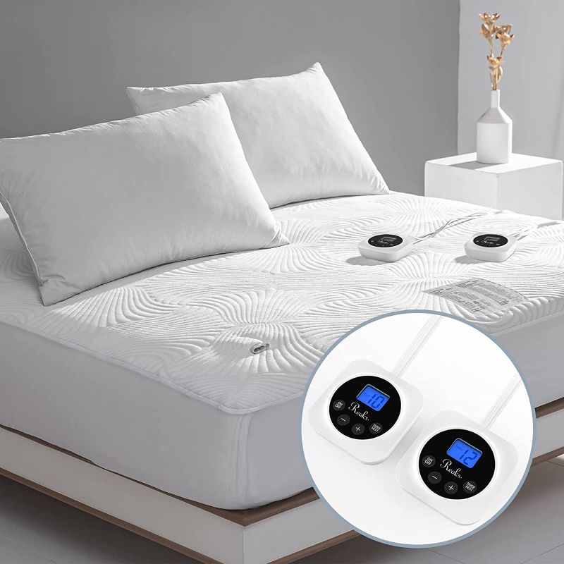 Photo 1 of  Electric Zoned Heated Mattress Pad Cover Dual Control,Heating Blanket