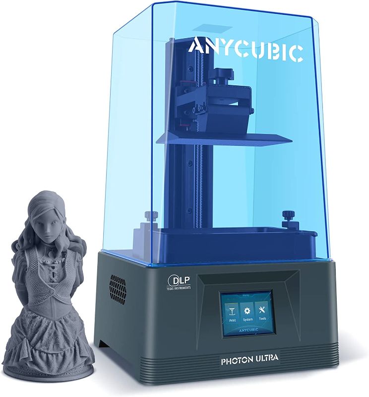 Photo 1 of ANYCUBIC Photon Ultra Resin 3D Printer, DLP Desktop 3D Printer with Ultra-Silent Printing, High Precision, Low Power, Build Volume 4.03'' x 2.26'' x 6.5''
