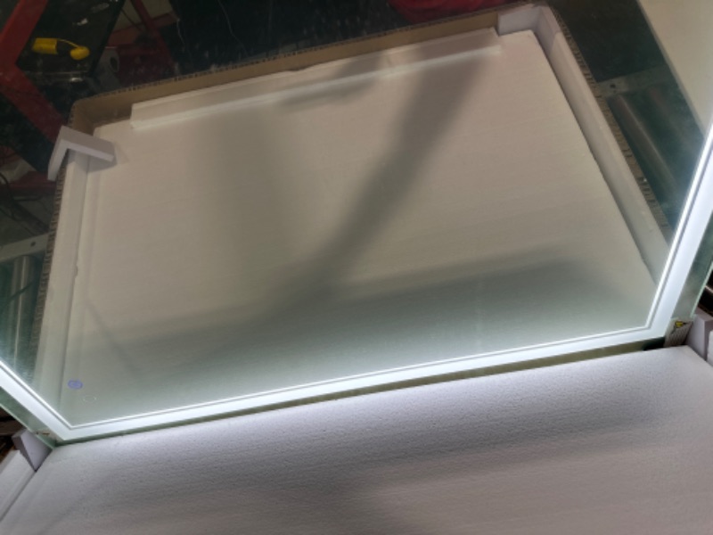 Photo 1 of 32" x 32" LED Bathroom Mirror, Bathroom Mirror with Lights, LED Mirror for Bathroom, Lighted Bathroom Mirror, Anti-Fog Dimmable Adjustable Light Makeup Mirror Front Light 32x32