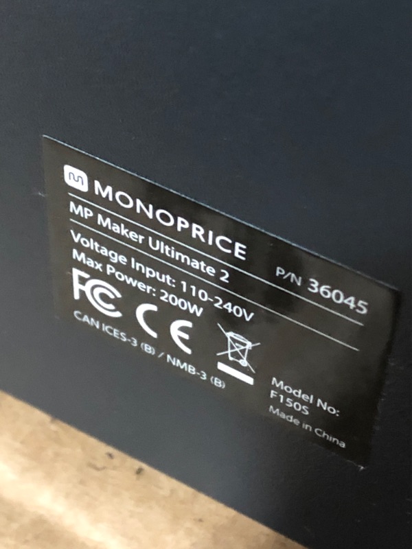 Photo 9 of Monoprice Maker Ultimate 2 3D Printer
