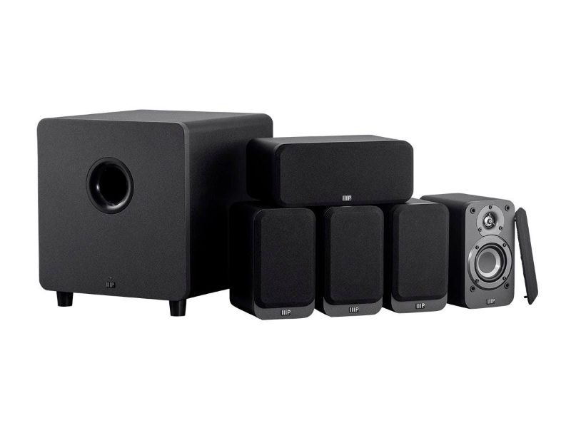 Photo 1 of Monoprice HT-35 Premium 5.1-Channel Home Theater System with Powered Subwoofer, Charcoal
