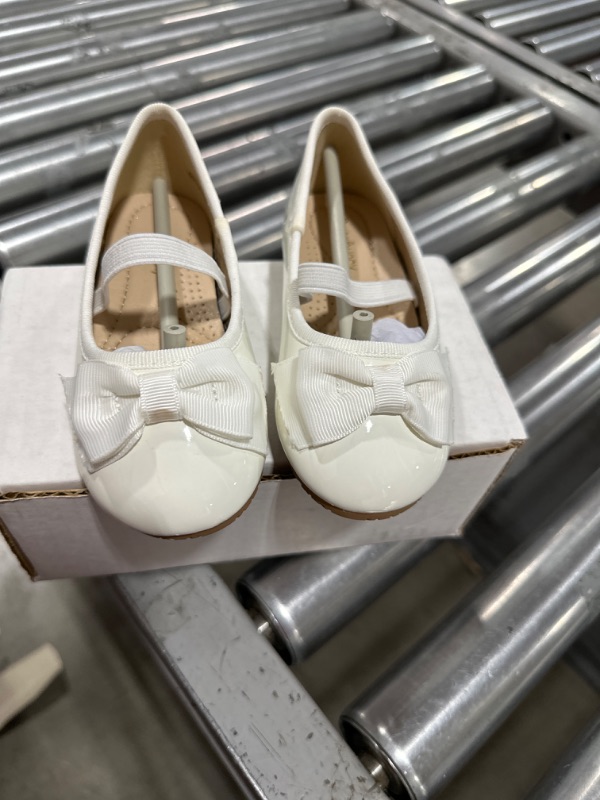 Photo 2 of DeerBunny Toddler/Little Kids Girls Ballet Mary Jane Flats Shoes Wedding Princess Dress Shoe 9 Toddler White Patent