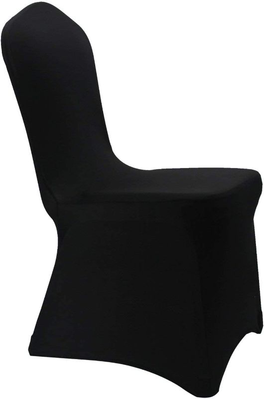 Photo 1 of  Pack of Black Stretch Spandex Chair Covers 