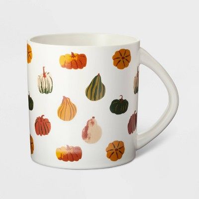 Photo 1 of  2 16oz Halloween Stoneware Pumpkin and Gourd Mug - Spritz&#8482;