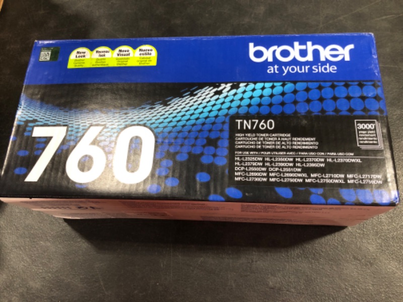 Photo 2 of Brother Genuine Cartridge TN760 High Yield Black Toner,1 Pack