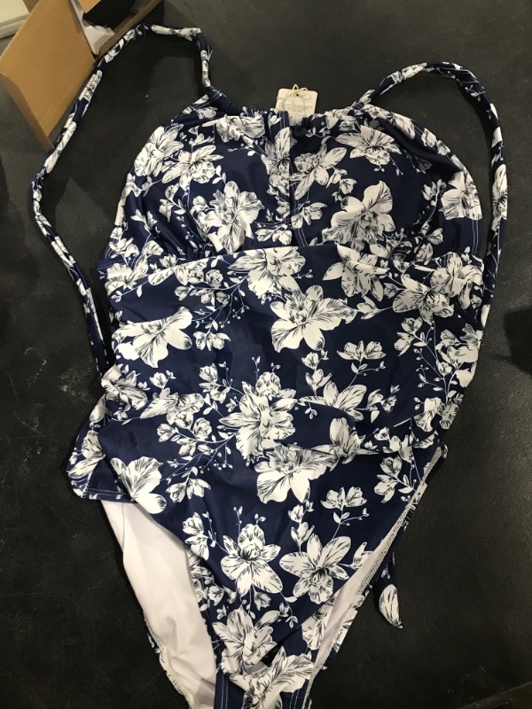 Photo 1 of 12CRAZY ONEPIECE FLORAL PRINT SWIMSUIT LARGE