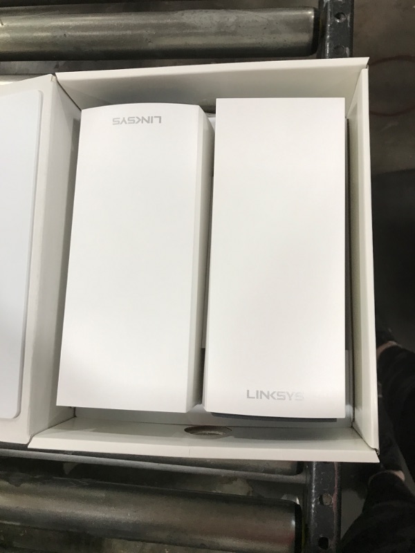 Photo 2 of Linksys MX12600 Velop Intelligent Mesh WiFi 6 System: AX4200, Tri-Band Wireless Network for Full-Speed Home Coverage, 8,100 sq ft (White, 3-Pack) WIFI 6 8100 Sq. ft - 120+ Devices