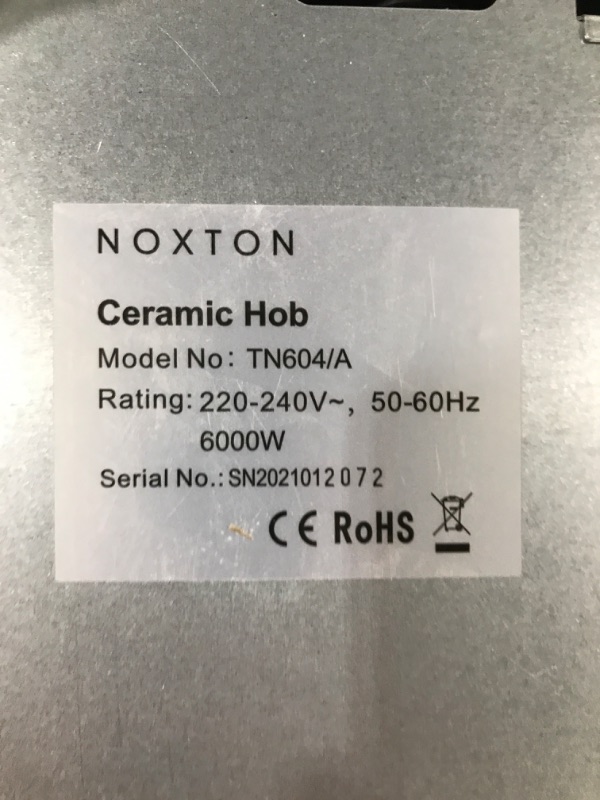 Photo 1 of NOXTON Ceramic Cooktop, Built-in 4 Burners Electric Stove Electric Cooker Hob With Touch Control Child Lock Timer Easy To Clean with Hard Wire 6000W 220~240V black 4