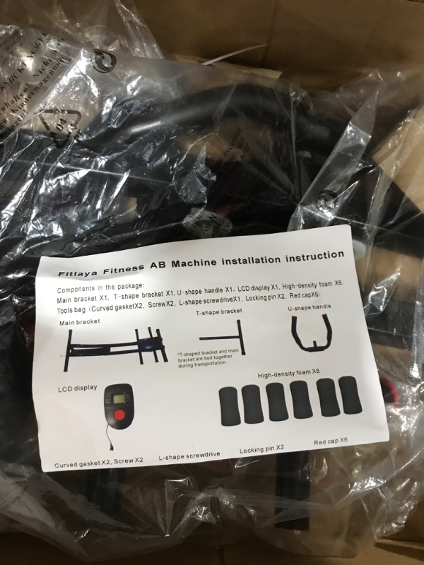 Photo 3 of Fitlaya Fitness Core & Abdominal Trainers AB Workout Machine Home Gym Strength Training Ab Cruncher Foldable Fitness Equipment red01