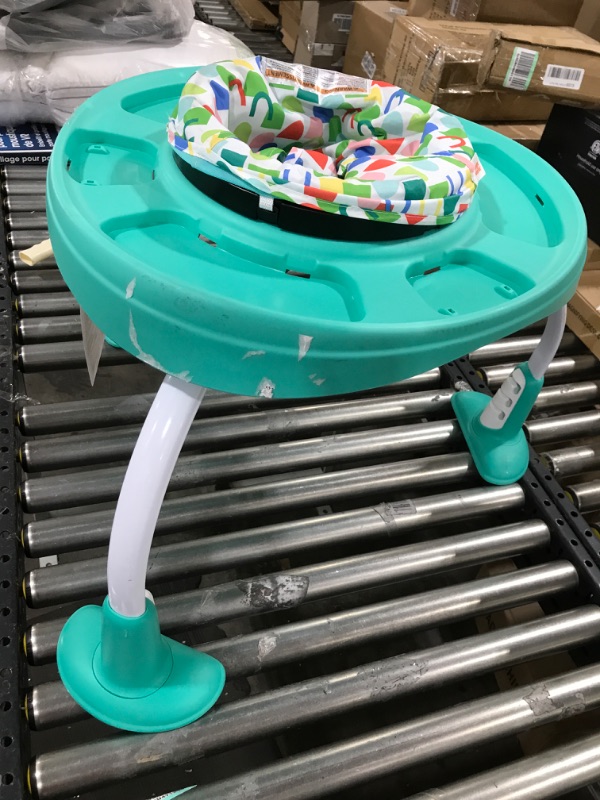 Photo 2 of Bright Starts Bounce Bounce Baby 2-in-1 Activity Center Jumper & Table - Playful Pond (Green), 6 Months+
