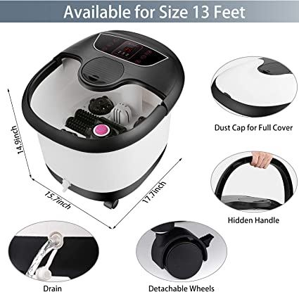 Photo 2 of ACEVIVI Foot Spa, Auto Foot Bath Spa Massager with Heat and Bubbles, Temp+/- Offer a Pedicure Heated Foot Spa, Foot Soaker for Soothe & Relax Tired Feet