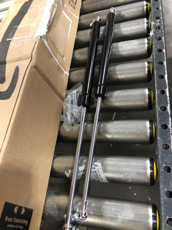 Photo 2 of 20 Inch 150 lb/667N Per Gas Shock Strut Spring for RV Bed Boat Bed Cover Door Lids Floor Hatch Door Shed Window and Other Custom Heavy Duty Project, a Set of 2 with L Mounts Vepagoo 150lb/667N 20in