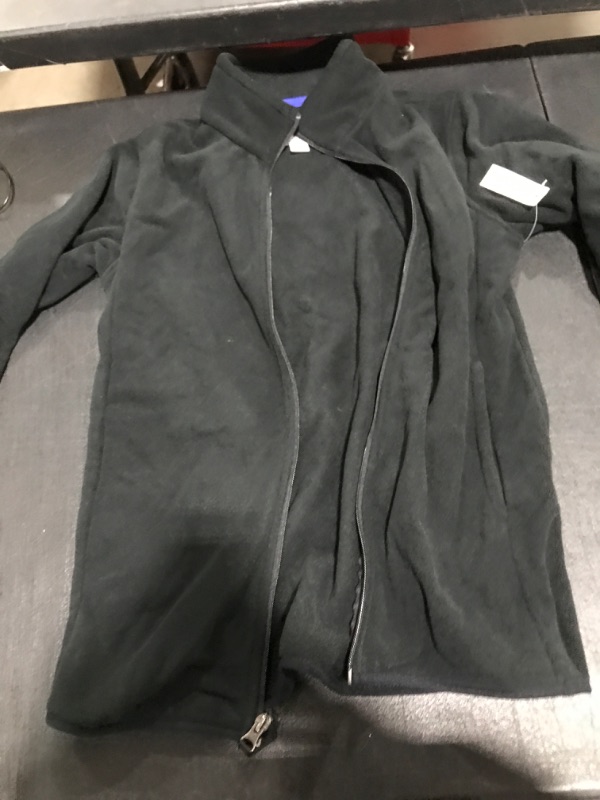 Photo 1 of Amazon Essentials Boys and Toddlers' Polar Fleece Full-Zip Mock Jacket Polyester Black/Blue XX-Large