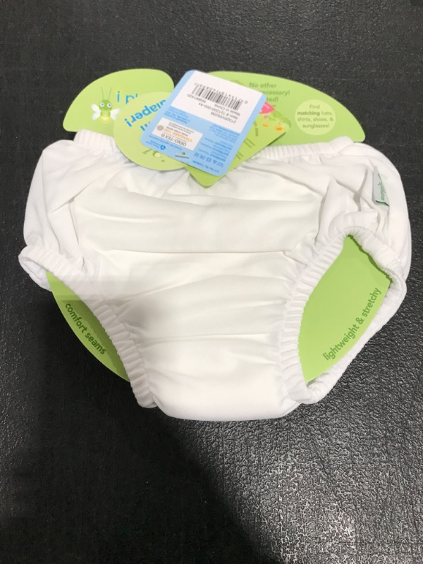 Photo 2 of i play. by green sprouts Snap Reusable Swim Diaper | No other diaper necessary, UPF 50+ protection 18 Month White