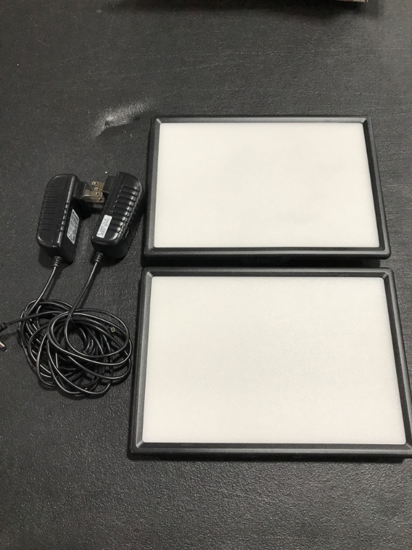 Photo 2 of BOX OF 2 RALENO LED Video Soft Light Panel | Studio Photography, Live Streaming, Video Conferencing | Camera Light Built-in Dual Rechargeable Battery, Adjustable Brightness and Color Temperature, Ultra-Thin
