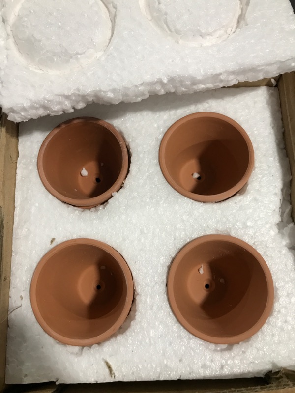 Photo 2 of 32pcs Small Mini Clay Pots, 2" Terracotta Pot Clay Ceramic Pottery Planter, Cactus Flower Nursery Terra Cotta Pots, with Drainage Hole, for Indoor/Outdoor Succulent Plants, Crafts, Wedding Favor