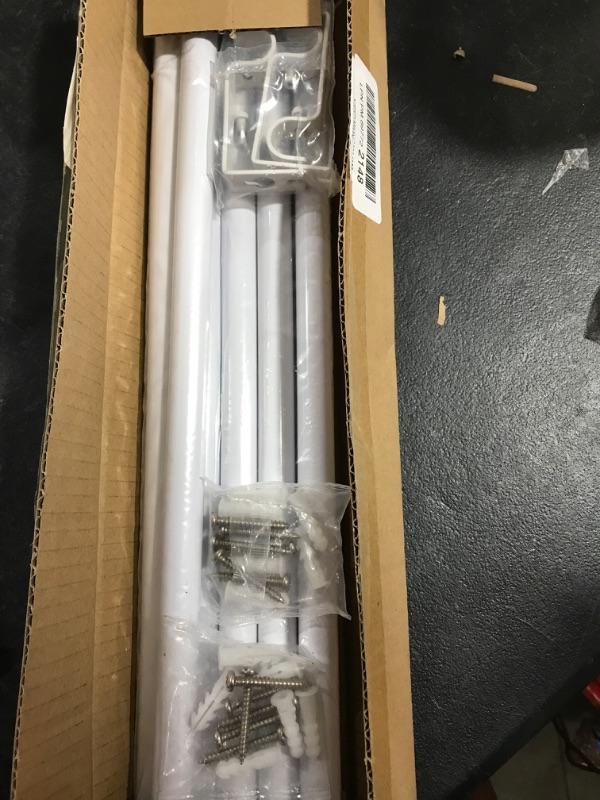 Photo 1 of 5/8 INCH CURTAIN RODS WHITE 