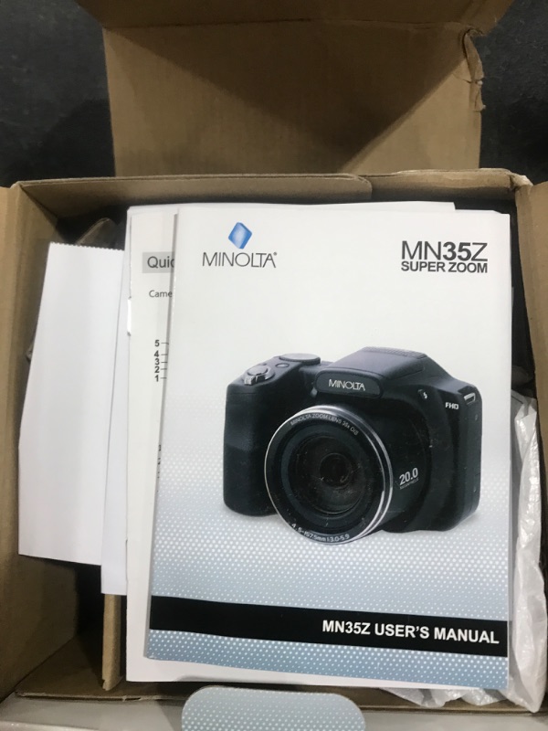 Photo 1 of Minolta 20 Mega Pixels High Wi-Fi Digital Camera with 35x Optical Zoom, 1080p HD Video & 3" LCD, Black (MN35Z-BK)