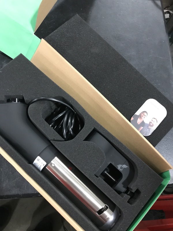 Photo 1 of Greater Goods Kitchen Sous Vide - A Powerful Precision Cooking Machine at 1100 Watts; Ultra Quiet Immersion Circulator With a Brushless Motor (Onyx Black)