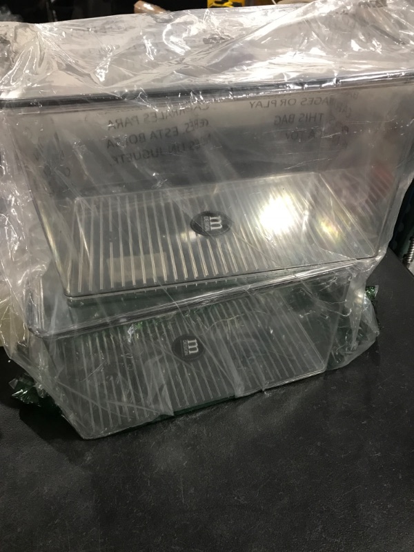 Photo 1 of 2 PACK REFRIGERATOR BINS WITH LIDS