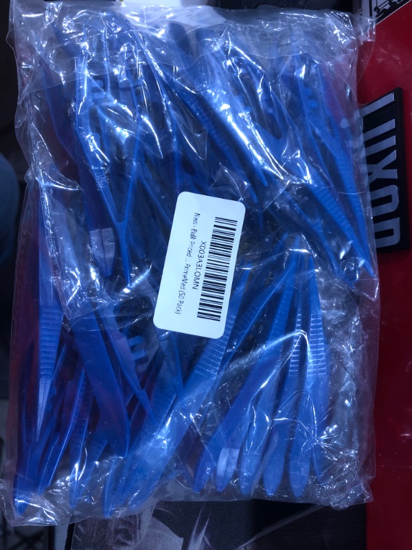 Photo 2 of Bulk Priced Plastic Blue Forceps (Tapered Tweezers) from PrimeMed (50 Pack) 50 Count (Pack of 1)