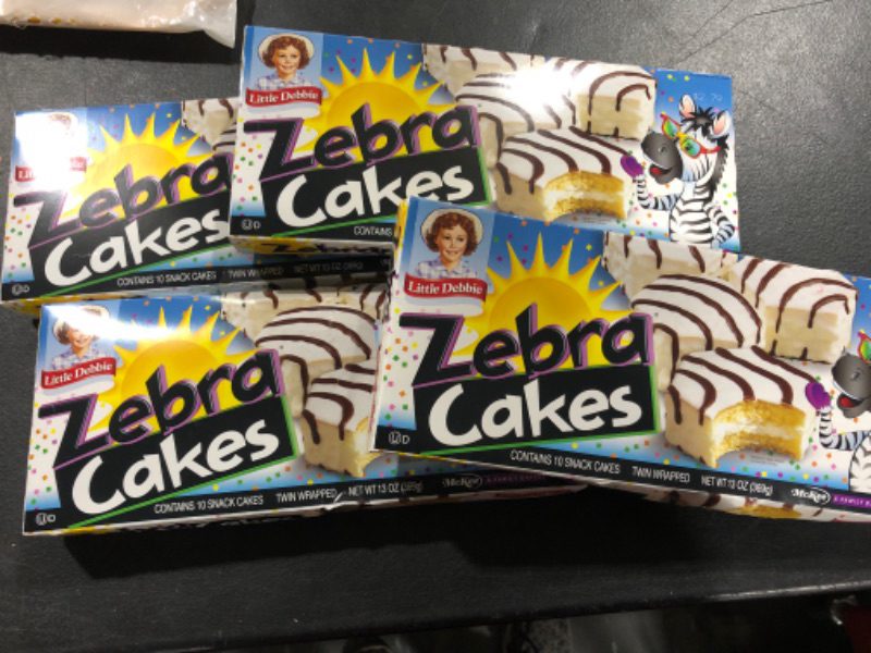 Photo 2 of 4 boxes of Little Debbie Zebra Cakes, 10 Twin-Wrapped Cakes, 13.0 oz Box