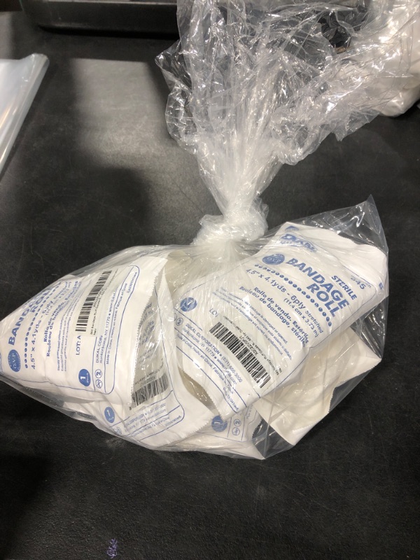 Photo 1 of 645 Bandage Fluff Gauze Roll LF Sterile Cotton 4.5"x4.1yd 6pl Ea Part No. 645 by- Dukal Corporation 4.5x147.6 Inch (Pack of 6)