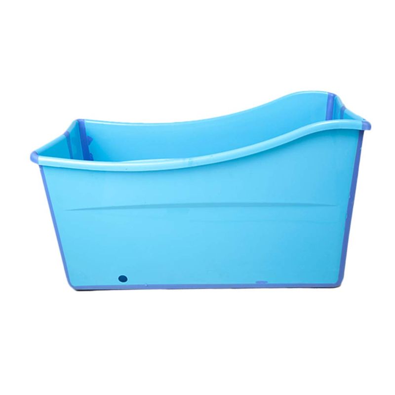 Photo 1 of  WEYLAN TEC Large Foldable Bath Tub Bathtub For Toddler Children Twins Petite Adult Blue