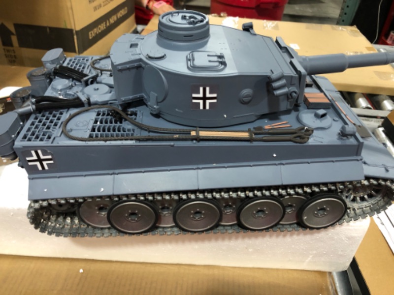 Photo 6 of 1/16 2.4ghz Remote Control German Tiger I Gray Color Tank Adults Model Toy(Upgraded/Metal Road Wheel & Tracks & Sprocket Wheel & Idle Wheel)(Steel Gear Gearbox)(5000mah Nimh Battery)(Airsoft)