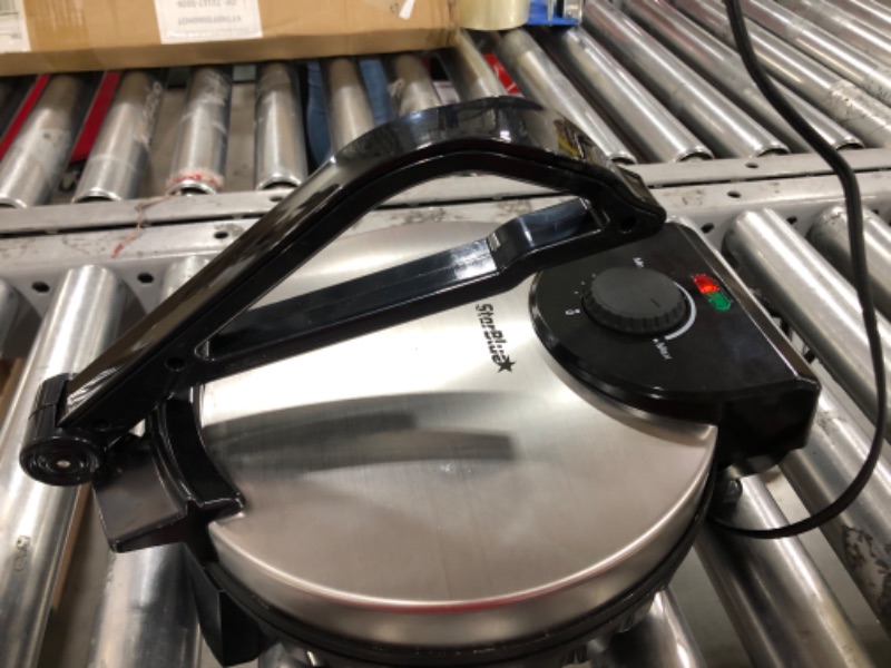 Photo 2 of 10inch Roti Maker by StarBlue with FREE Roti Warmer - the Automatic Stainless Steel Non-Stick Electric Machine to Make Indian Style Chapati, Tortilla,
