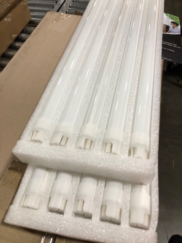 Photo 5 of 8 Foot LED Bulbs, 46W, 5500lm, 5000K, T8 T10 T12 LED Tube Lights, Dual-Ended Ballast Bypass 8FT LED Bulbs , FA8 Single Pin, Frosted Lens, Fluorescent Replacement, UL, FCC, NSF, 10 Pack 8 Ft | 5000k