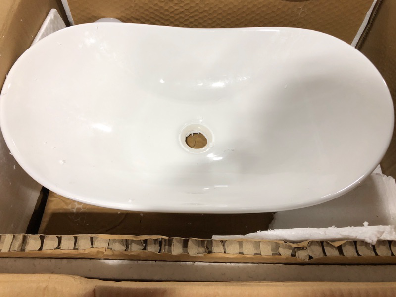 Photo 1 of 20" 1/2 x 12" 1/2 - Ceramic White Sink Bowl 