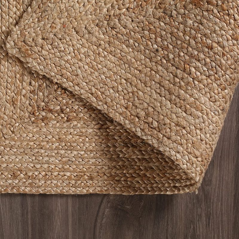 Photo 1 of Jute Braided Rug Tightly Braided Chindi and Jute Rug, Reversible,Durable,Sustainable Rug Pad, Shag Rugs for Bedroom, Floor Rug, Bedroom Rugs, Jute Kitchen Rug- Unknown Length 
